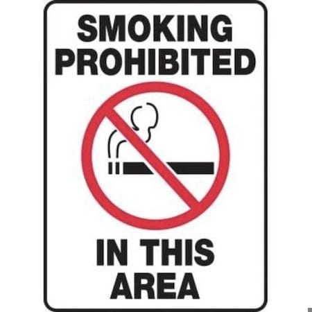 Accuform Safety Sign NO SMOKING  NO OPEN FLAMES MSMK578VA